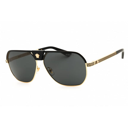 Versace Men's Sunglasses - Black Metal Aviator Shape Full Rim Frame | 0VE2294 100287 ,
