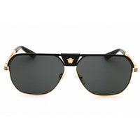 Versace Men's Sunglasses - Black Metal Aviator Shape Full Rim Frame | 0VE2294 100287 ,