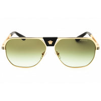 Versace Men's Sunglasses - Polished Gold Aviator Shape Full Rim Frame | 0VE2294 10028E ,
