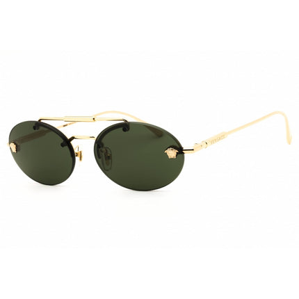 Versace Unisex Sunglasses - Gold Metal Oval Shape Rimless Frame | 0VE2295 100271 ,