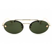 Versace Unisex Sunglasses - Gold Metal Oval Shape Rimless Frame | 0VE2295 100271 ,