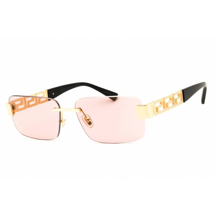 Versace Unisex Sunglasses - Gold Metal Rectangular Full Rim Frame | 0VE2298 10021T ,