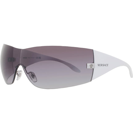 Versace Unisex Sunglasses - White Plastic Shield Shape Rimless Frame | VE2054 10008G ,