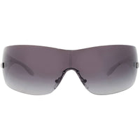 Versace Unisex Sunglasses - White Plastic Shield Shape Rimless Frame | VE2054 10008G ,