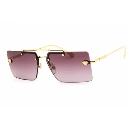 Versace Women's Sunglasses - Gold Metal Rectangular Rimless Frame | VE2245 10028H ,