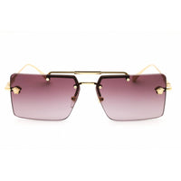 Versace Women's Sunglasses - Gold Metal Rectangular Rimless Frame | VE2245 10028H ,