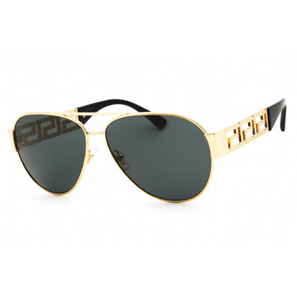 Versace Unisex Sunglasses - Gold Metal Aviator Shape Full Rim Frame | 0VE2289 100287 ,
