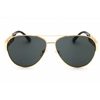 Versace Unisex Sunglasses - Gold Metal Aviator Shape Full Rim Frame | 0VE2289 100287 ,