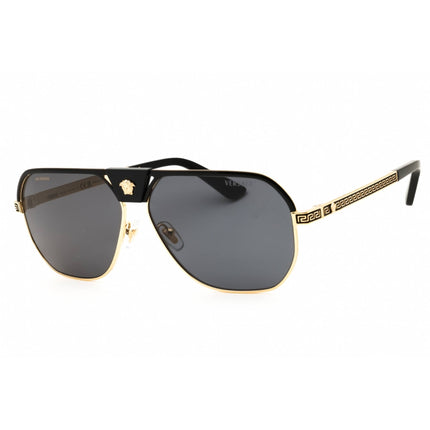 Versace Men's Sunglasses - Black Metal Rectangular Full Rim Frame | VE2294 100281 ,