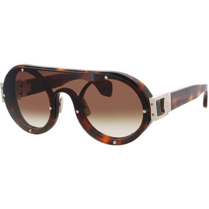 Bugatti Unisex Sunglasses - Havana Acetate Shield Shape Full Rim Frame | 47 CAR ,