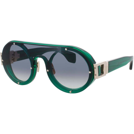 Bugatti Unisex Sunglasses - Bottle Green Acetate Shield Shape Full Rim Frame | 47 BGN ,
