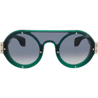 Bugatti Unisex Sunglasses - Bottle Green Acetate Shield Shape Full Rim Frame | 47 BGN ,
