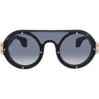 Bugatti Unisex Sunglasses - Matte Black Acetate Shield Shape Full Rim Frame | 47 MBK ,