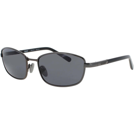 Quay Unisex Sunglasses - Shiny Gunmetal Metal/Acetate Full Rim | TEXT ME GNMTL/SMK ,