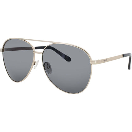 Quay Unisex Sunglasses - Gold Metal Aviator Shape Full Rim Frame | VIVIENNE GLD/SMK ,