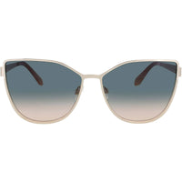 Quay Women's Sunglasses - Gold Metal Cat Eye Full Rim Frame | IN PURSUIT GLD/PLMTPE ,