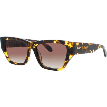 Quay Women's Sunglasses - Yellow Tortoise Acetate Cat Eye | NO APOLOGIES TRTYLW/BRN ,