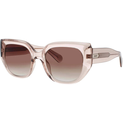 Quay Women's Sunglasses - Crystal Blush/Gold Acetate Cat Eye Frame | BUSY BUSY DOE/BRN ,
