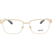 Versace Men's Eyeglasses - Gold Metal Rectangular Shape Full Rim Frame | 0VE1306 1002 ,