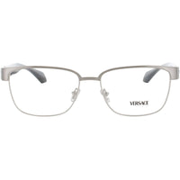 Versace Men's Eyeglasses - Silver Metal Rectangular Full Rim , 55mm | 0VE1306 1266 ,
