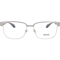 Versace Men's Eyeglasses - Silver Metal Rectangular Full Rim , 57mm | 0VE1306 1266 ,