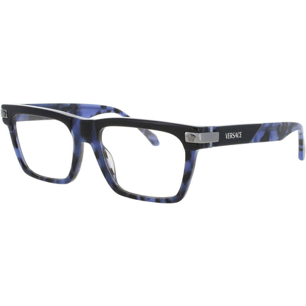 Versace Men's Eyeglasses - Havana Blue Acetate Square Full Rim Frame | 0VE3354 5460 ,