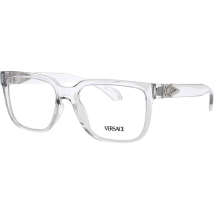 Versace Men's Eyeglasses - Transparent Silver Acetate Square Frame | 0VE3377U 5510 ,