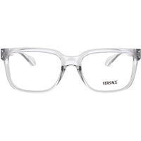Versace Men's Eyeglasses - Transparent Silver Acetate Square Frame | 0VE3377U 5510 ,