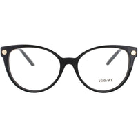 Versace Women's Eyeglasses - Black Acetate Cat Eye Shape Full Rim Frame | 0VE3353 GB1 ,