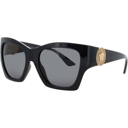 Versace Women's Sunglasses - Black Acetate Cat Eye Shape Full Rim Frame | 0VE4452 GB1 ,