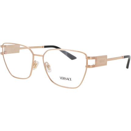 Versace Women's Eyeglasses - Rose Gold Geometric Full Rim Frame, 55mm | 0VE1301 1412 ,