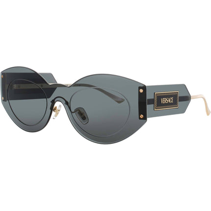 Versace Women's Sunglasses - Gold Metal Round Shape Rimless Frame | 0VE2276 100287 ,