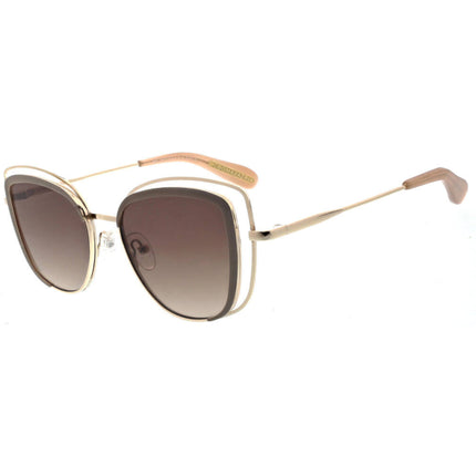 BCBG Max Azria Women's Sunglasses - Light Gold/Taupe Cat Eye Shape Frame | BA4022-770 ,