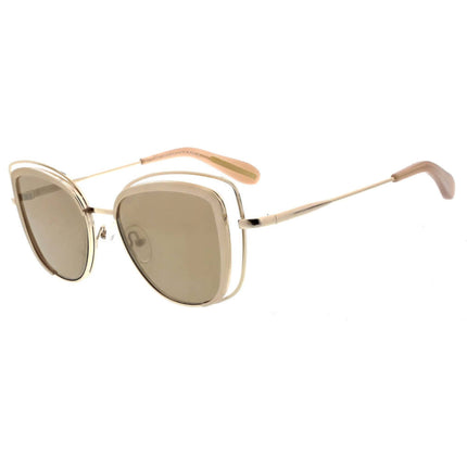 BCBG Max Azria Women's Sunglasses - Shiny Light Gold Full Rim Cat Eye | BA4022-900 ,