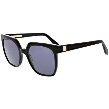 BCBG Max Azria Unisex Sunglasses - Shiny Black Full Rim Cat Eye Frame | BA5017-001 ,