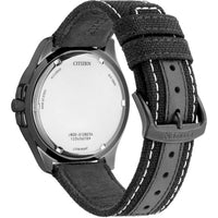 Citizen Men's Watch - Classic Eco-Drive Black Dial Canvas Strap Date | AW0115-03E ,