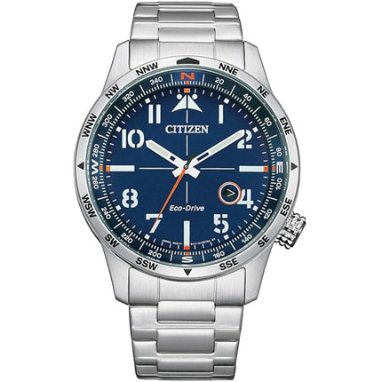 Citizen Men's Watch - Weekender Eco-Drive Blue Dial Silver Bracelet | BM7550-52L ,