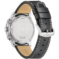 Citizen Men's Watch - Aviator Chronograph White and Black Dial Strap | CA0880-07A ,