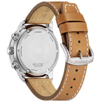 Citizen Men's Watch - Aviator Chronograph Beige and Black Dial Strap | CA0880-15X ,