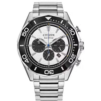 Citizen Men's Watch - Endeavor Chronograph White and Black Dial Steel | CA4730-59A ,