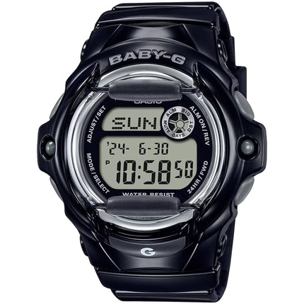 Casio Women's Watch - Baby-G Alarm Grey Digital Dial Black Resin Strap | BG169U-1 ,
