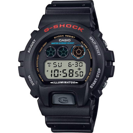 Casio Men's Watch - G-Shock Alarm Grey and Black Digi Dial Resin Strap | DW6900U-1 ,