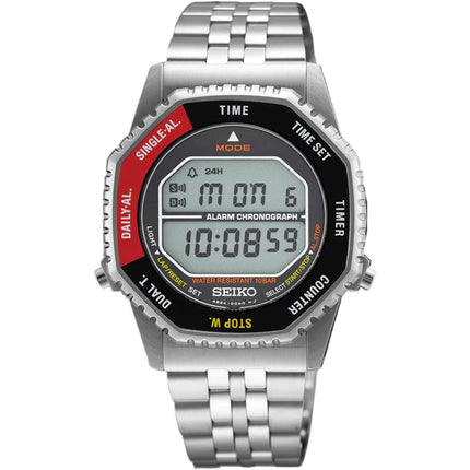 Seiko Men's Watch - Conceptual Rotocall Chrono Silver Bracelet Digital | SMGG19P1 ,
