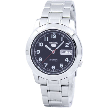 Seiko Men's Watch - 5 Automatic Black Dial Stainless Steel Bracelet | SNKK35J1 ,