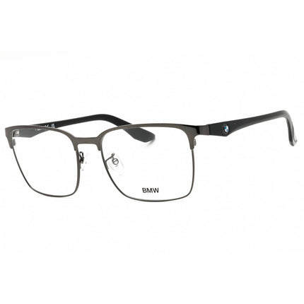 BMW Men's Eyeglasses - Shiny Gunmetal Metal Rectangular Full Rim Frame | BW5017 008 ,