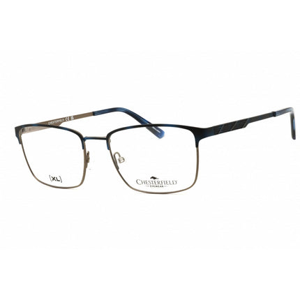 Chesterfield Men's Eyeglasses - Blue Metal Rectangular Full Rim | CH 129XL 0KU0 00 ,