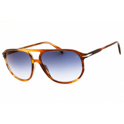 David Beckham Men's Sunglasses - Brown Horn Plastic Oval Full Rim | DB 1159/S 0EX4 2A ,