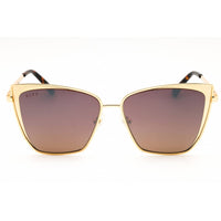 DIFF Eyewear Women's Sunglasses - Gold Metal Cat Eye Full Rim Frame | SDFBCKY 0GOL ,