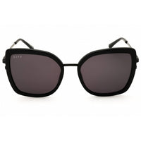 DIFF Eyewear Women's Sunglasses - Black Metal Cat Eye Full Rim Frame | SDFCLRS 0BLA ,