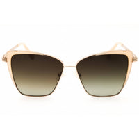 DIFF Eyewear Women's Sunglasses - Gold Metal Cat Eye Full Rim Frame | SDFLEA CBZP ,